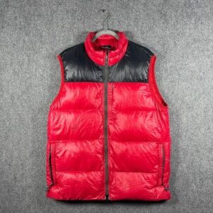 Vintage Y2K Nike ACG Goose Down Bubble Puffer Vest Red Black Mens Large